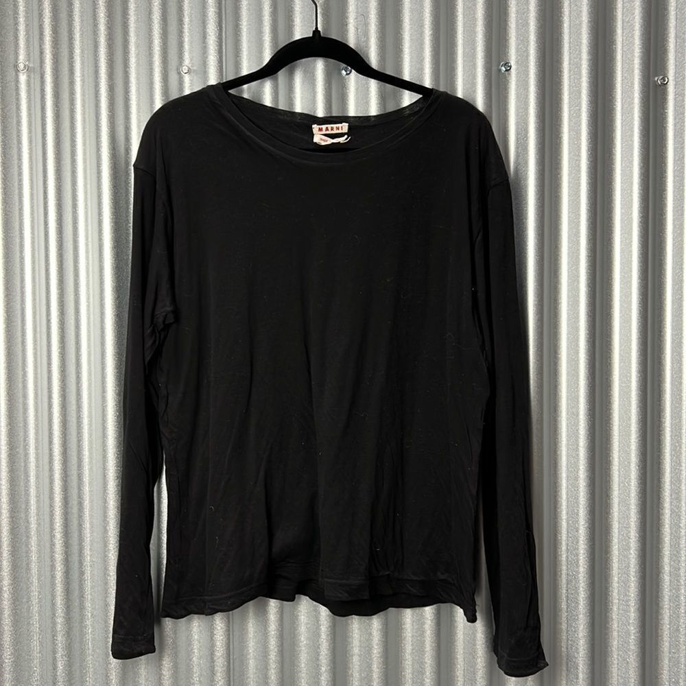 Marni fine-knit long-sleeved top